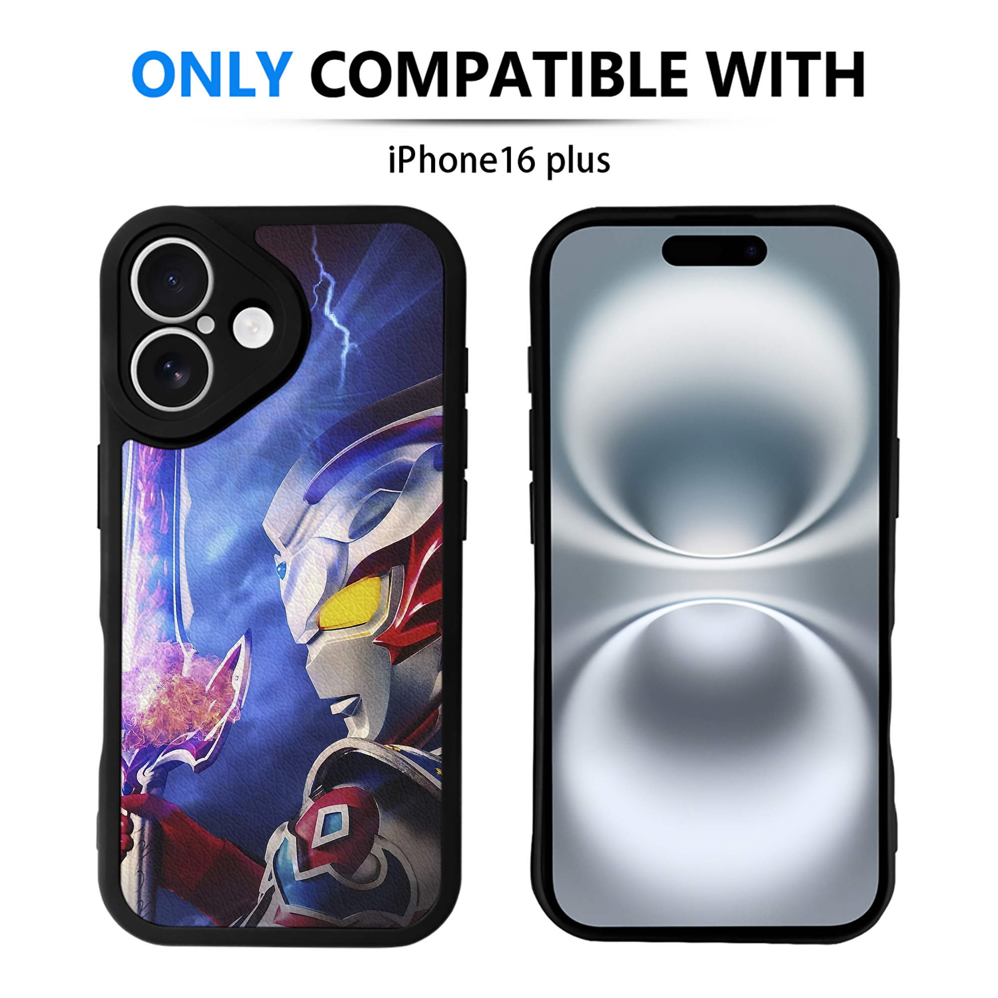 （画像用） ウルトラマン Ultraman 【iPhone 16シリーズ対応】シリコンスマホケース（レザー調） 材質：シリコン